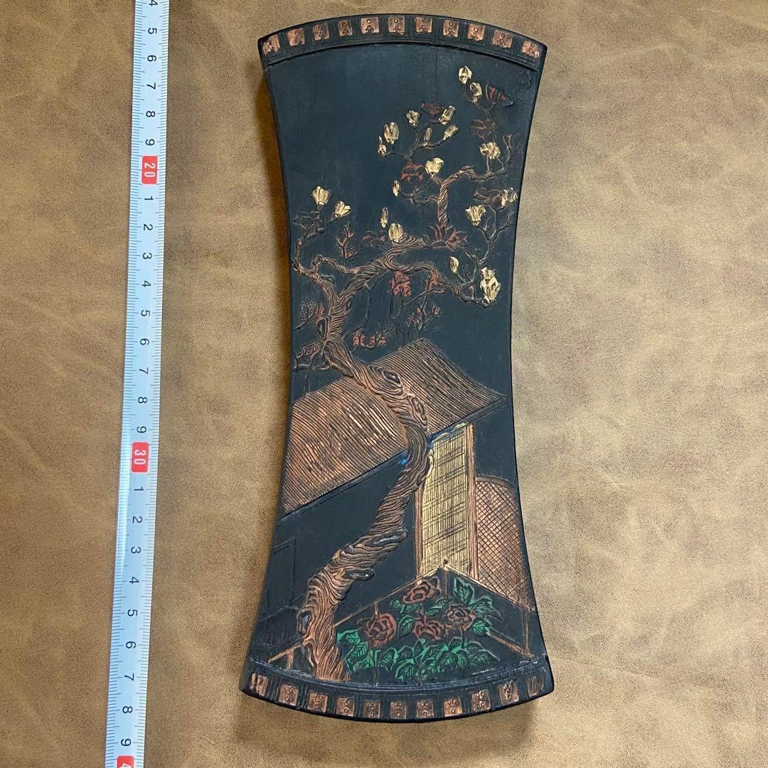 墨□朱墨茹古堂嘉慶年製 龍紋 金彩 古墨 唐墨 書道道 時代物 高級