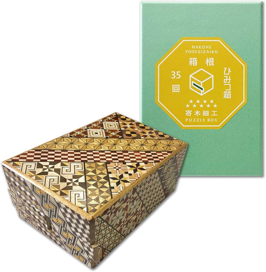 Amazon | 箱根 寄木細工 ひみつ箱 箱付き 伝統工芸品 パズル PuzzleBox