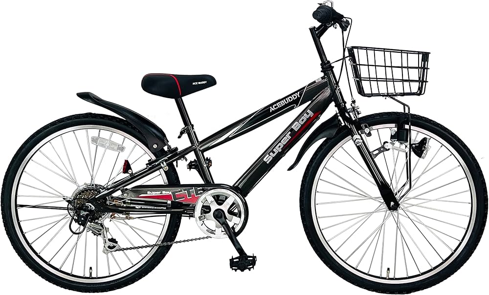 Amazon | ACE BUDDY ジュニアマウンテンバイク 24インチ シマノ6段変速