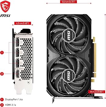 Amazon.com: MSI GeForce RTX 4060 Ti Ventus 2X Black 8G OC Graphics