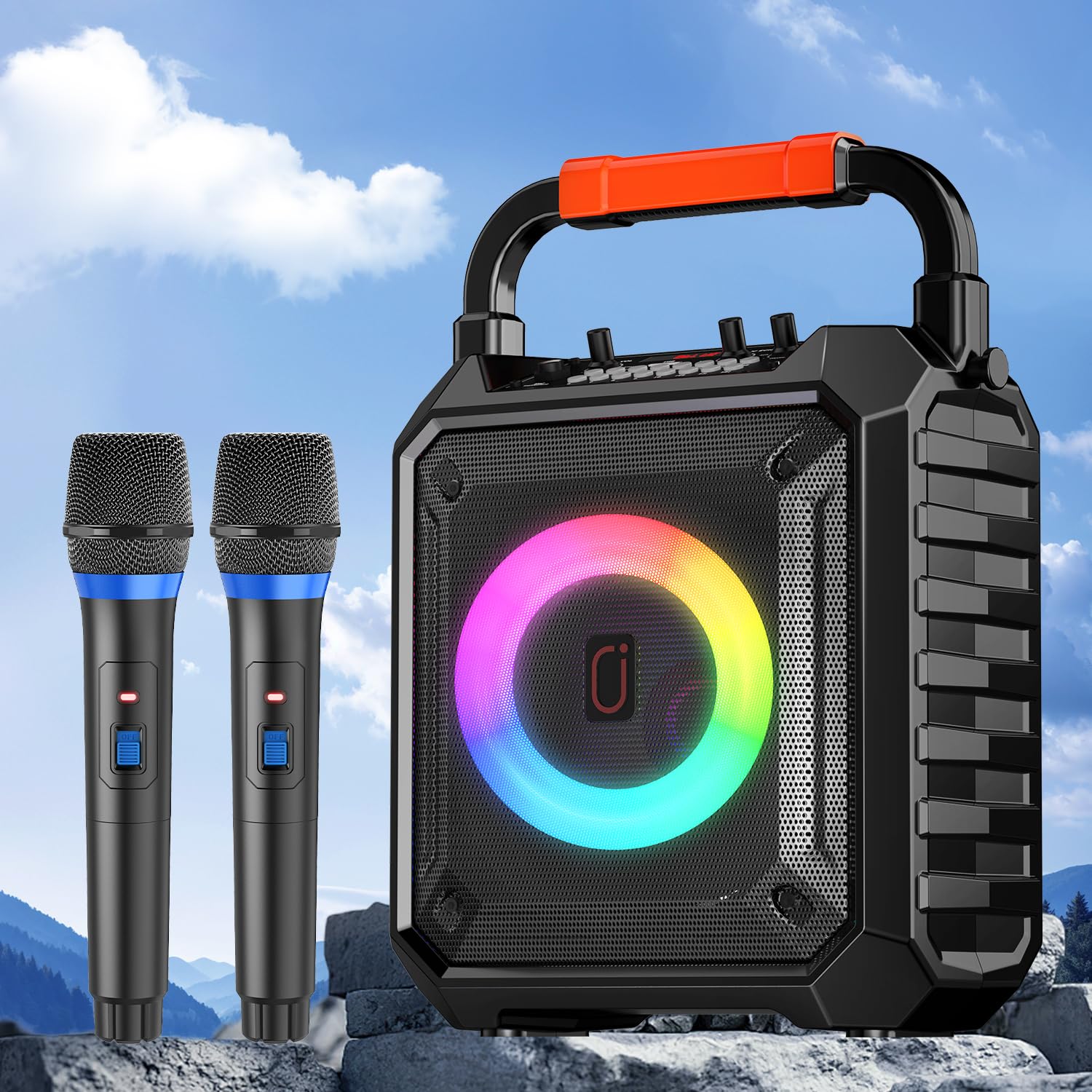 ☆ 未使用品 ポータブルスピーカー JYX-S55 カラオケ Bluetooth JYX