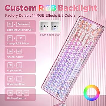 Amazon.com: YUNZII X71 Wireless Hot Swappable Transparent