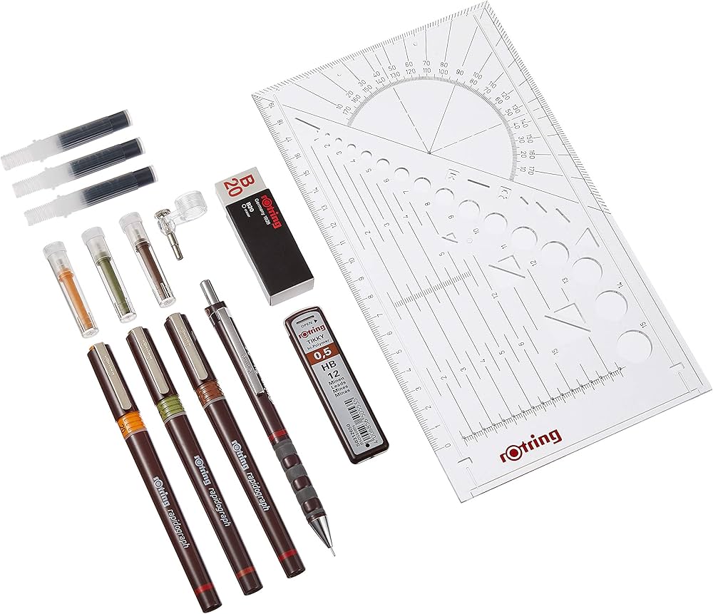 Amazon.co.jp: ロットリング カレッジセット ラピッドグラフ S0699510