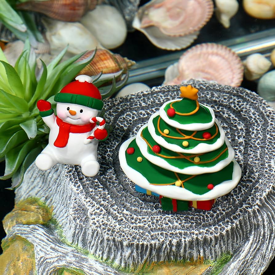 Amazon.co.jp: Ciieeo クリスマス アクアリウム 雪だるま クリスマス