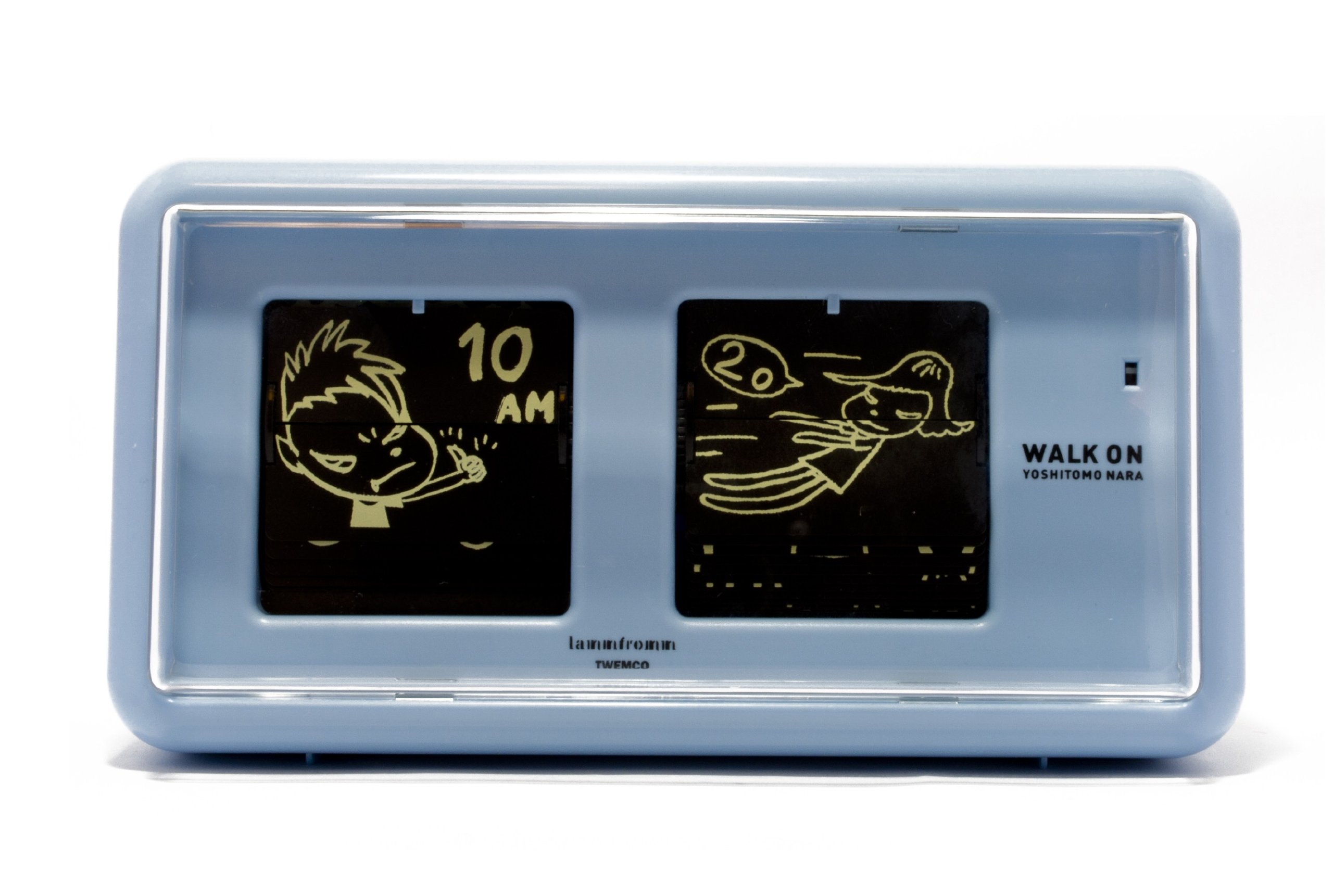 奈良美智 パタパタクロック フリップクロック WALK ON ブルー 【公式通販】
