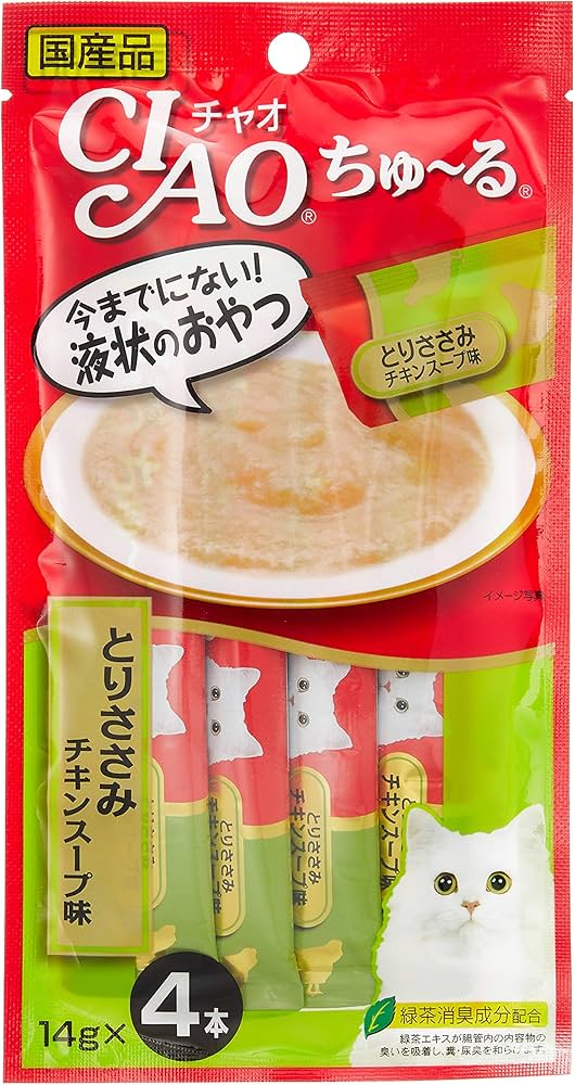 Amazon.co.jp: チャオ(CIAO)ちゅ～るとりささみチキンスープ味4本6個