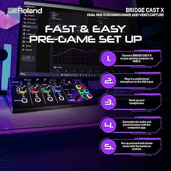 Amazon.com: Roland Bridge Cast X Dual-bus Pro Streaming Mixer