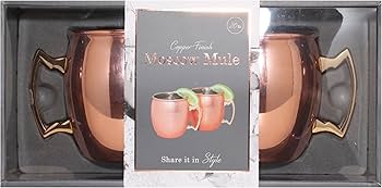 Amazon.com: Silver One intl MG-2PK Moscow Mule Mug (Pack of 2), 20