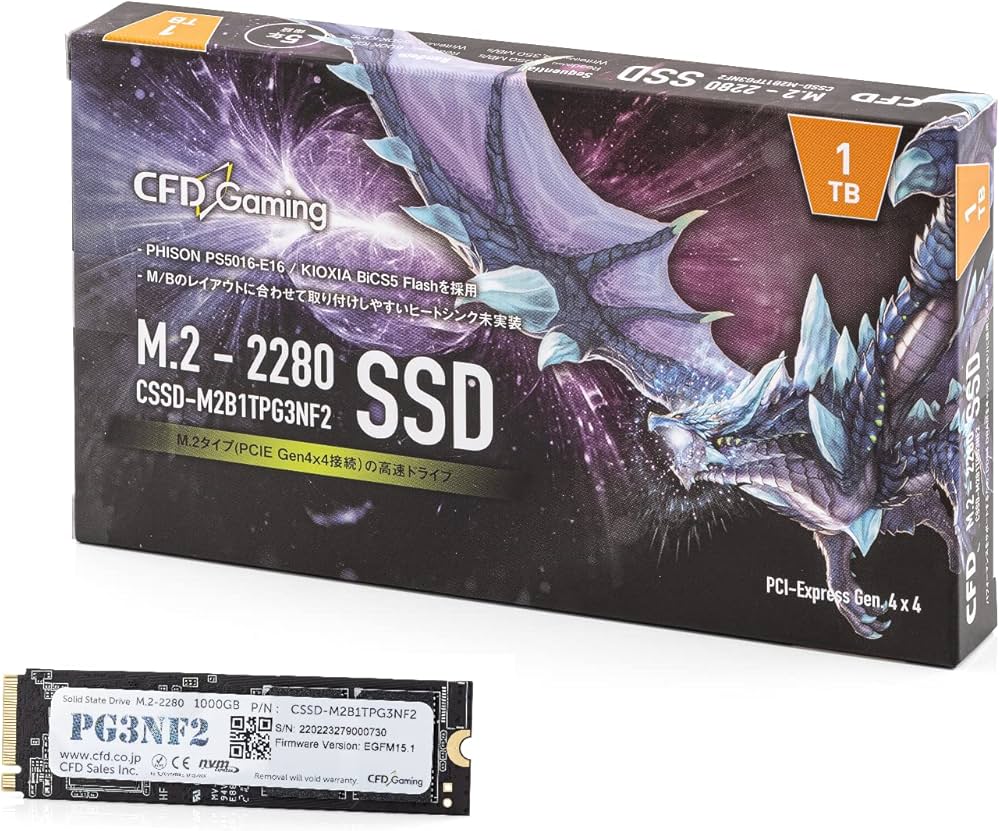 Amazon | CFD販売 PG3NF2シリーズ 1TB (読み取り最大4,950MB/s) M.2