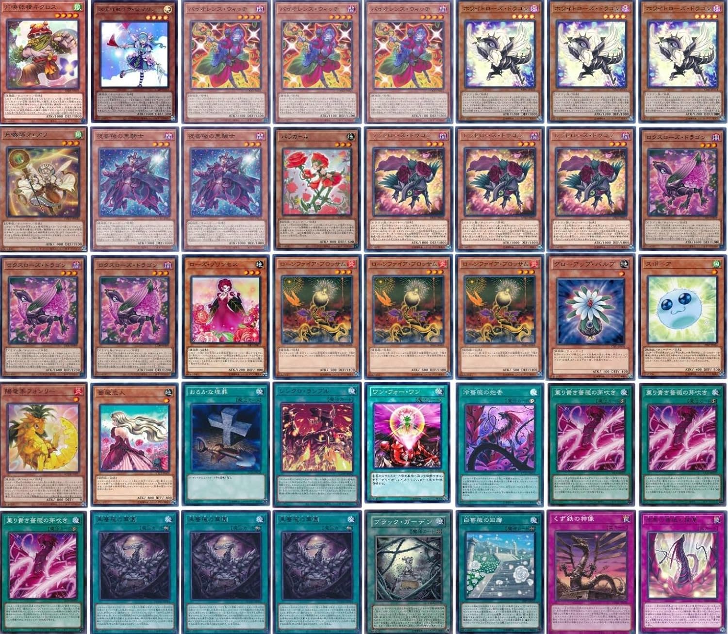 本格構築【ローズドラゴン】デッキ＆二重スリーブ 本格構築【ローズ