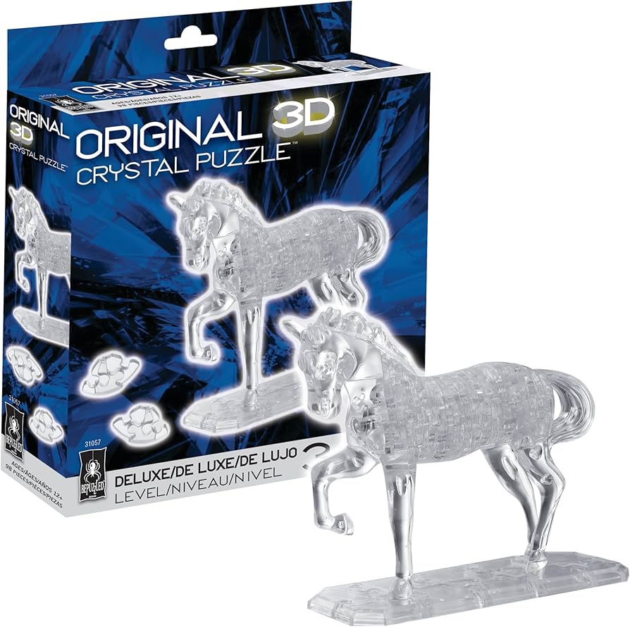 Amazon.co.jp: BePuzzled、Horse Deluxeオリジナル3Dクリスタルパズル
