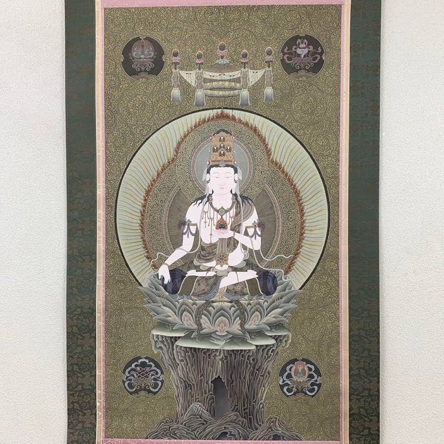 文 26156 掛軸 虚空蔵菩薩 紙本 書画掛け軸骨董(掛軸)｜売買された