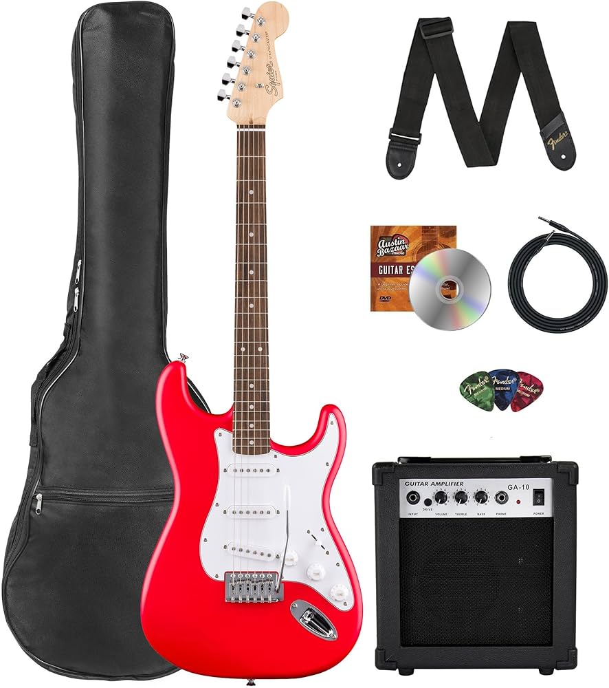 Amazon.com: Fender Squier Stratocaster - Torino Red Bundle with