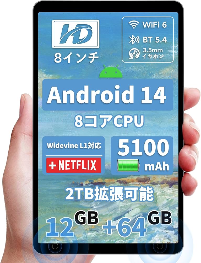 Amazon.co.jp: 【2025初登場】HAOVM M8 タブレット 8インチ Android 14