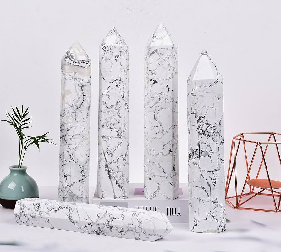 Amazon.com: AMOYSTONE Large Healing Crystal Obelisk Tower White