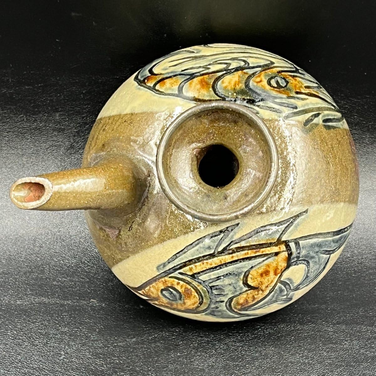 金城次郎 人間国宝 魚紋徳利 酒器 やちむん 琉球 読谷 【公式通販】