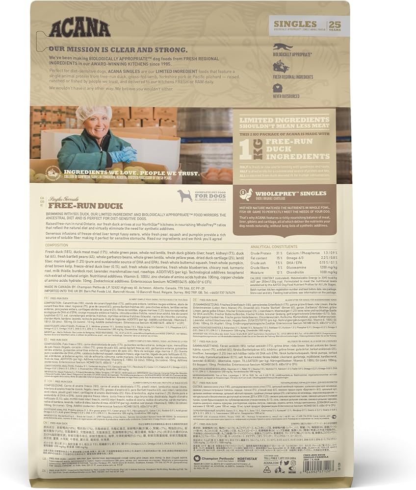 Amazon.co.jp: ACANA (アカナ) ドッグフード フリーランダック [国内