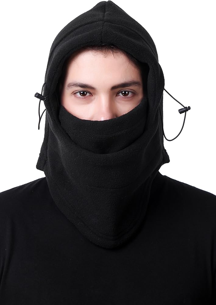 5-in-1 Balaclava Cold Weather Fleece Motorcycle Ski Face Mask Hood