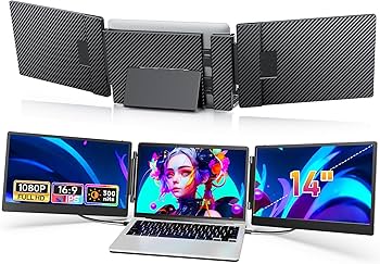 Amazon.co.jp: 14インチ デュアルディスプレイ【3画面作業 簡単に接続