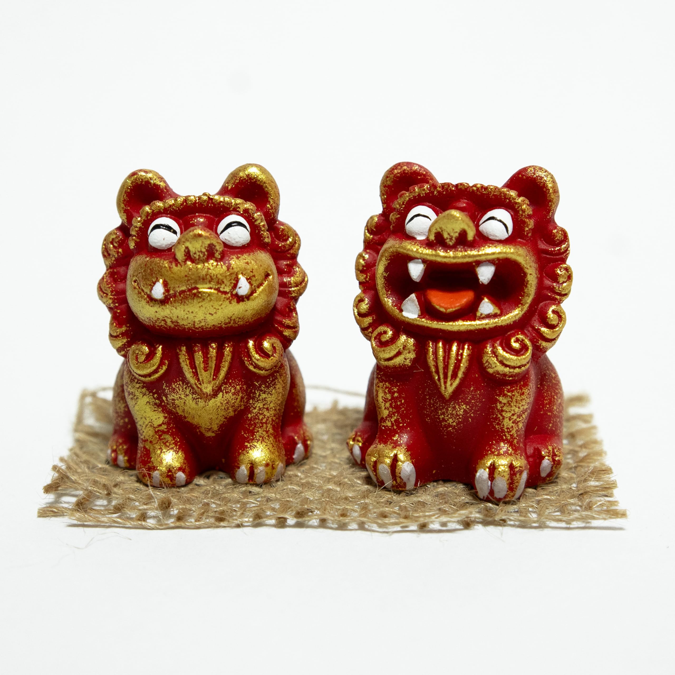 Amazon.co.jp: シーサー ペア 置物 玄関 ほのぼの 獅子 シーサー