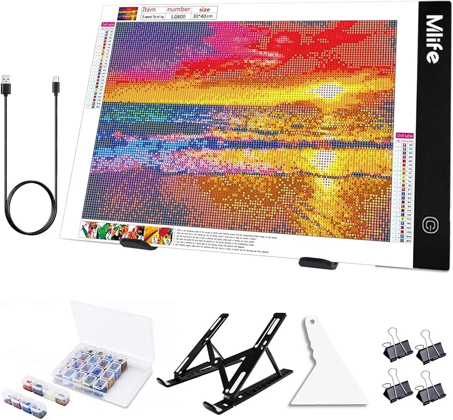 Amazon.com: Mlife Diamond Art Painting A4 LED Light Pad - Dimmable