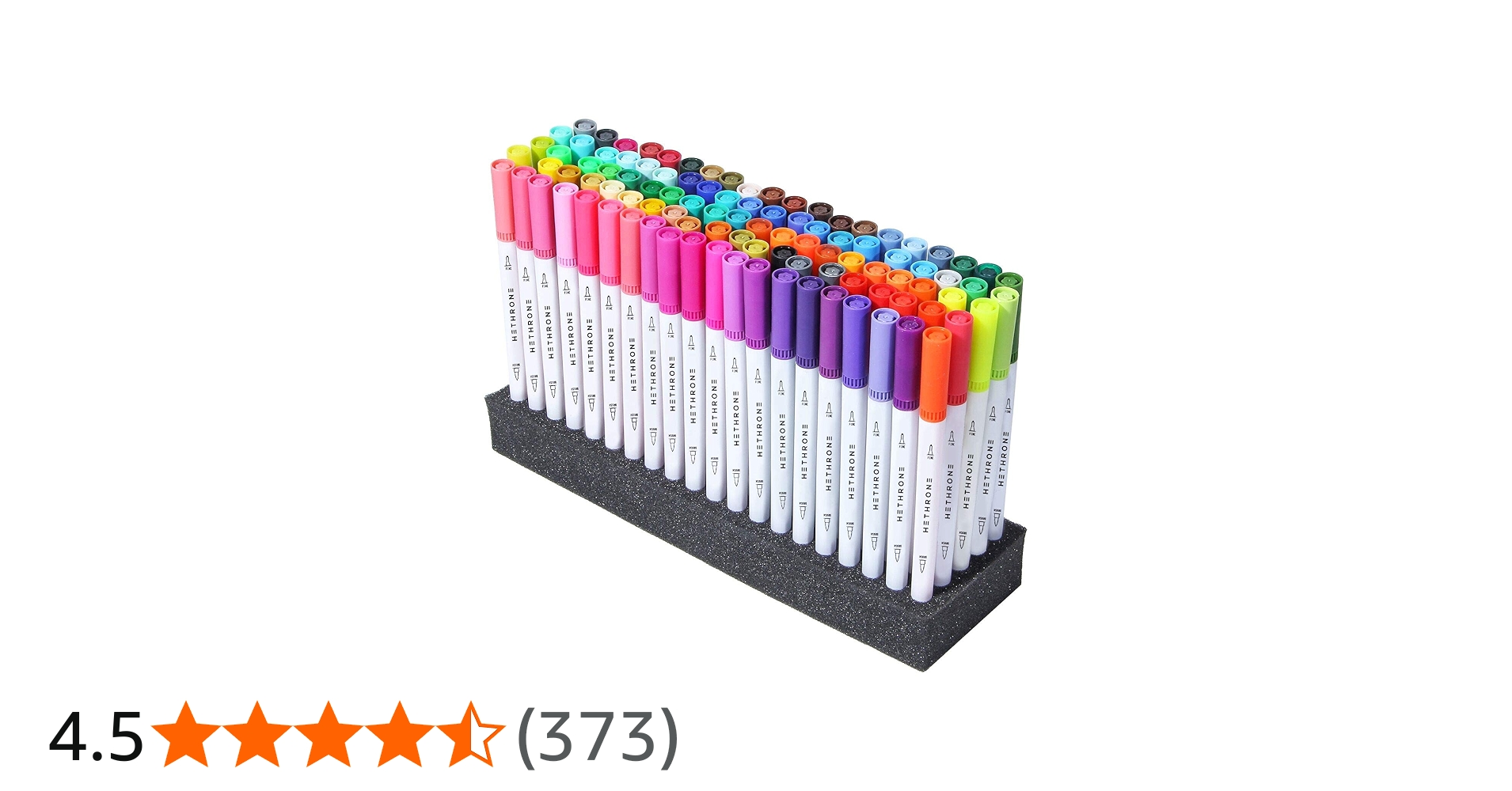 Hethrone Dual Tip Brush Pens, 100 Colors, Fine & Flexible Nylon