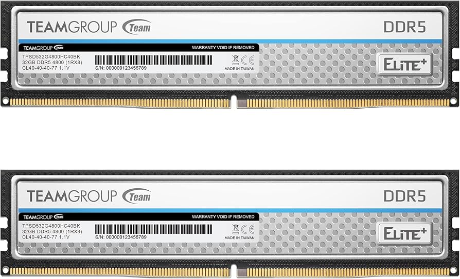 TEAMGROUP Elite Plus DDR5 64GB (2x32GB) 4800MHz PC5-38400 CL40