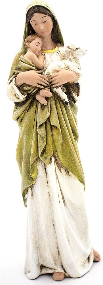 Amazon.co.jp: 聖母マリア 7インチ 樹脂製 立った像。純粋な真実の絵を