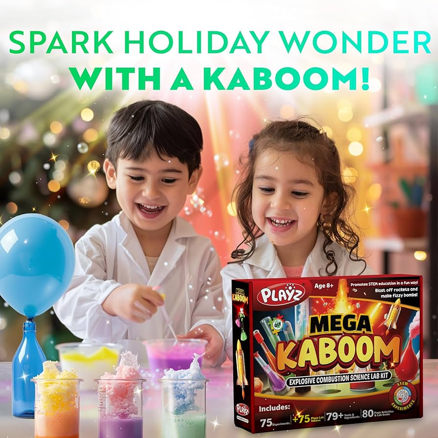 Amazon.com: Playz Mega Kaboom kit with 150+ Experiments with Playz