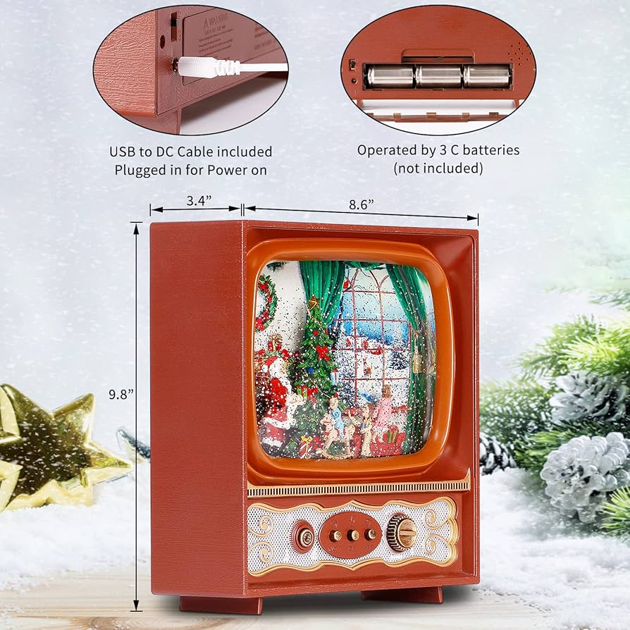 Amazon.co.jp: PEATOP クリスマス スノードーム テレビ ミュージカル