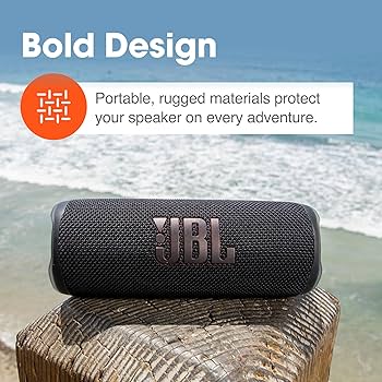 Amazon.com: JBL Flip 6 (White) + Bundle with Case Logic Braided