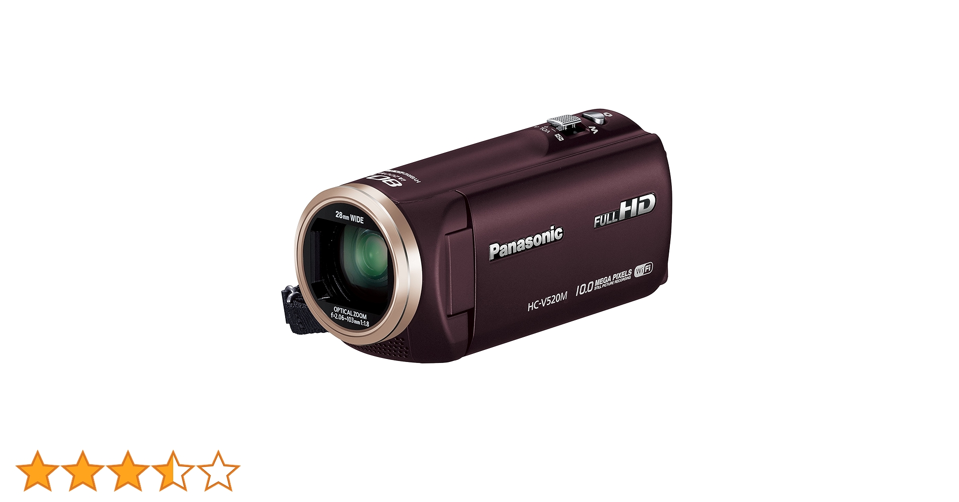 Panasonic HC-V520M ビデオカメラ 本体、追加バッテリーパック付 概要