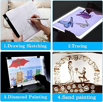 Amazon.com: Ratukall 183PCS A4 Diamond Painting Light Pad Kit
