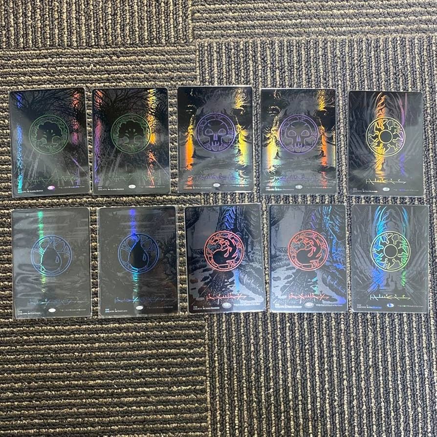 mtg オイルスリック土地各種10枚セット＋おまけ2枚