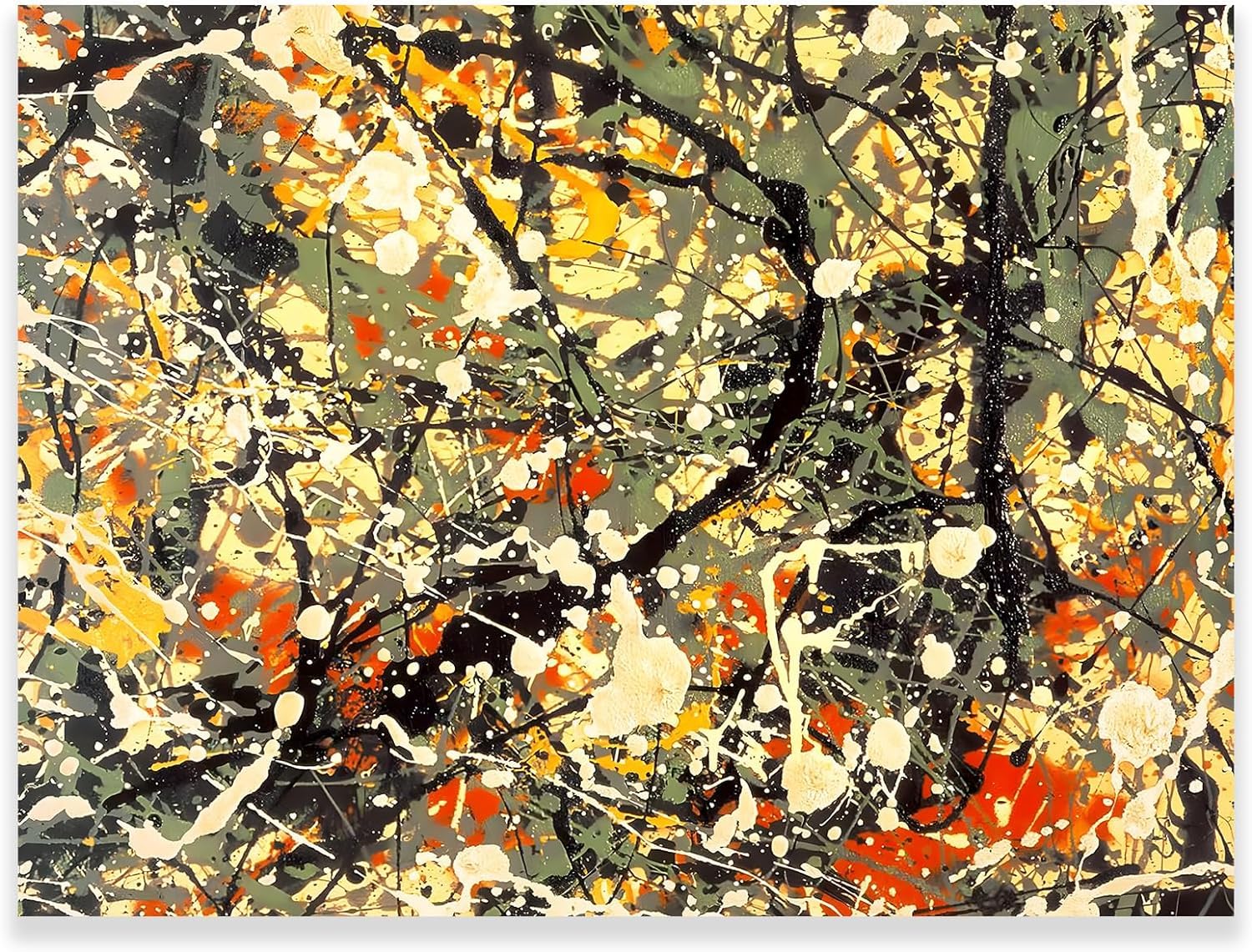 額装済】Pollock『Number 9, 1949』抽象画 アートポスター 額装済