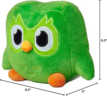 Amazon.com: Duolingo Duo Plush - 官方授權- 提醒您做您的日常課堂