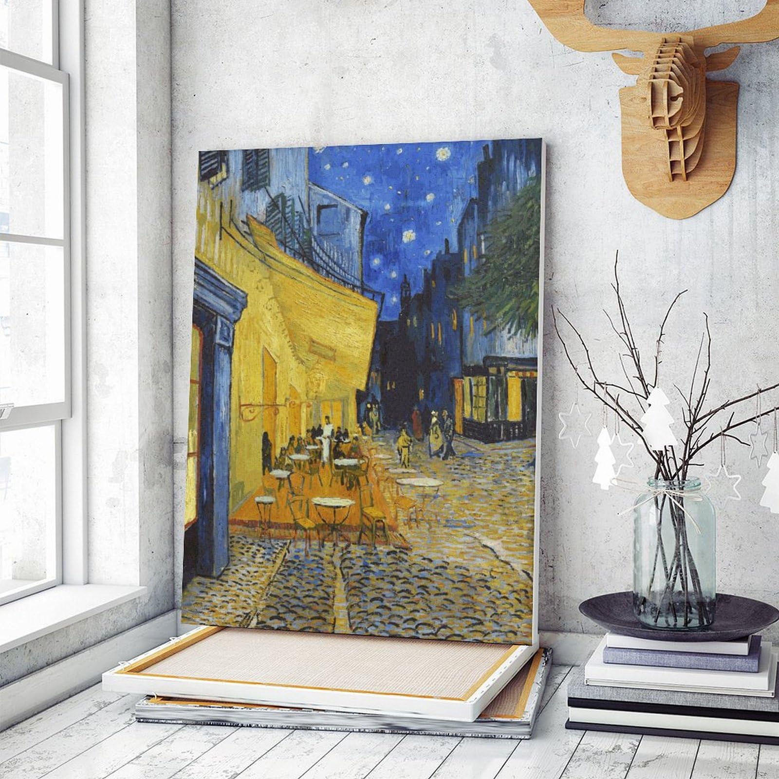 ゴッホ模写油絵 額縁付き 30×40cm名画インテリア 絵画 教会の風景油彩