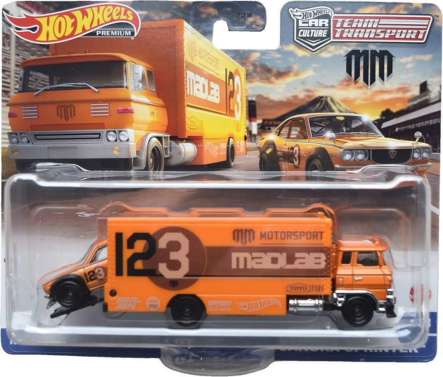 Hot Wheels Team Transport Mad Mike Mazda RX3 GT Sakura Sprinter