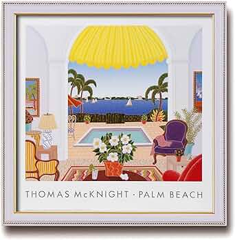 額装済/Mustique/トーマス マックナイト/ポスター