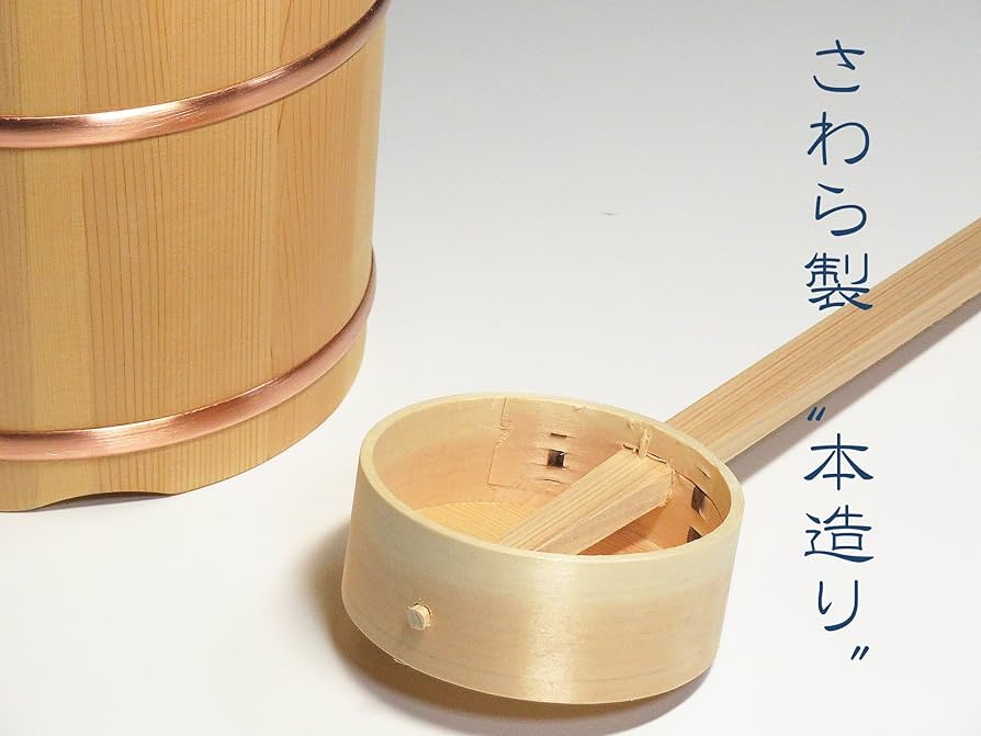 Amazon｜やまこう 特上 手桶セット 木製（さわら材）小型 □ 6寸 □お