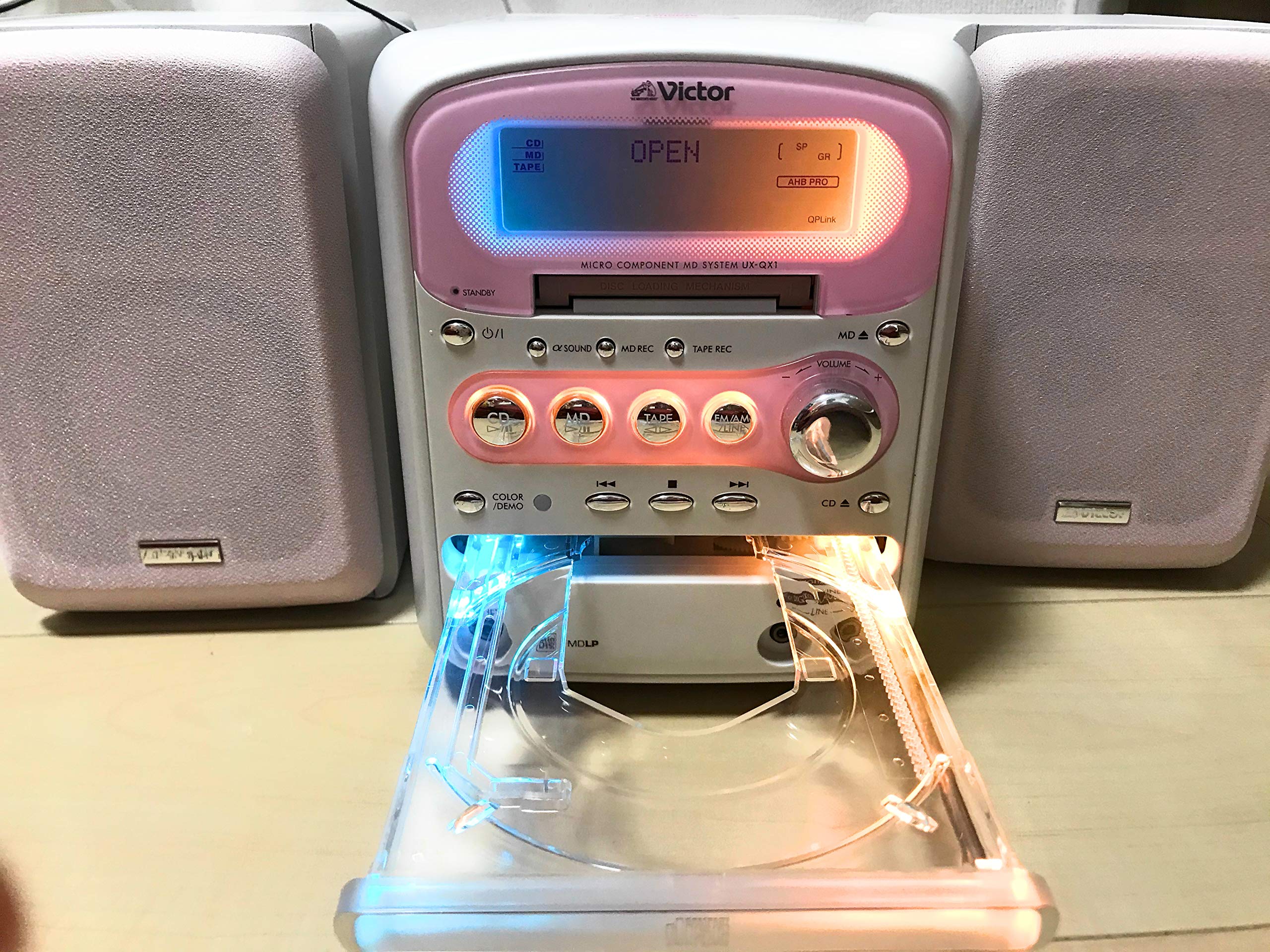 Victor UX-QX1 Victor UX-QX1 ミニコンポ ⁄ピンク ビクター、「QP