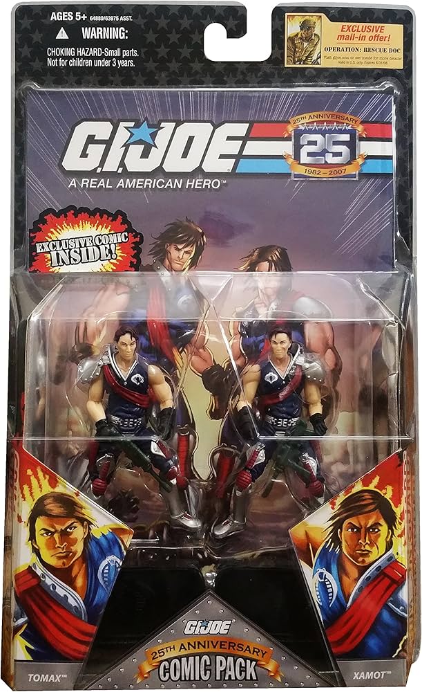 Amazon.com: GI Joe 25th Anniversary - Comic 2-Packs: Tomax & Xamot