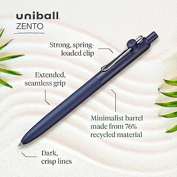 Amazon | uniball Zento リキッドゲルインク格納式ペン 中字 (0.7mm