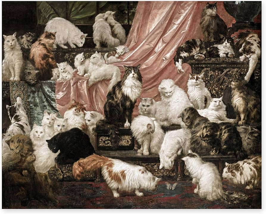 Amazon.com: CLOUD NINE PRINTS My Wifes Lovers Print - Vintage Cat