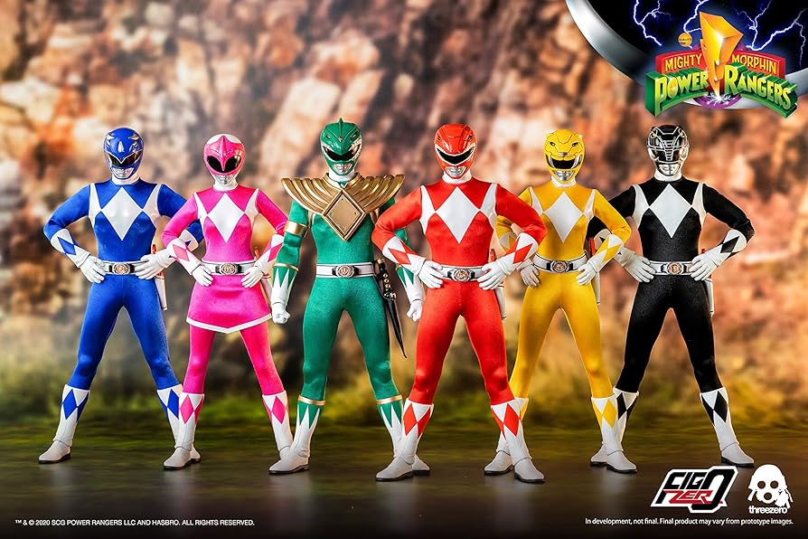 threezero Mighty Morphin Power Rangers Collectible Figure Set