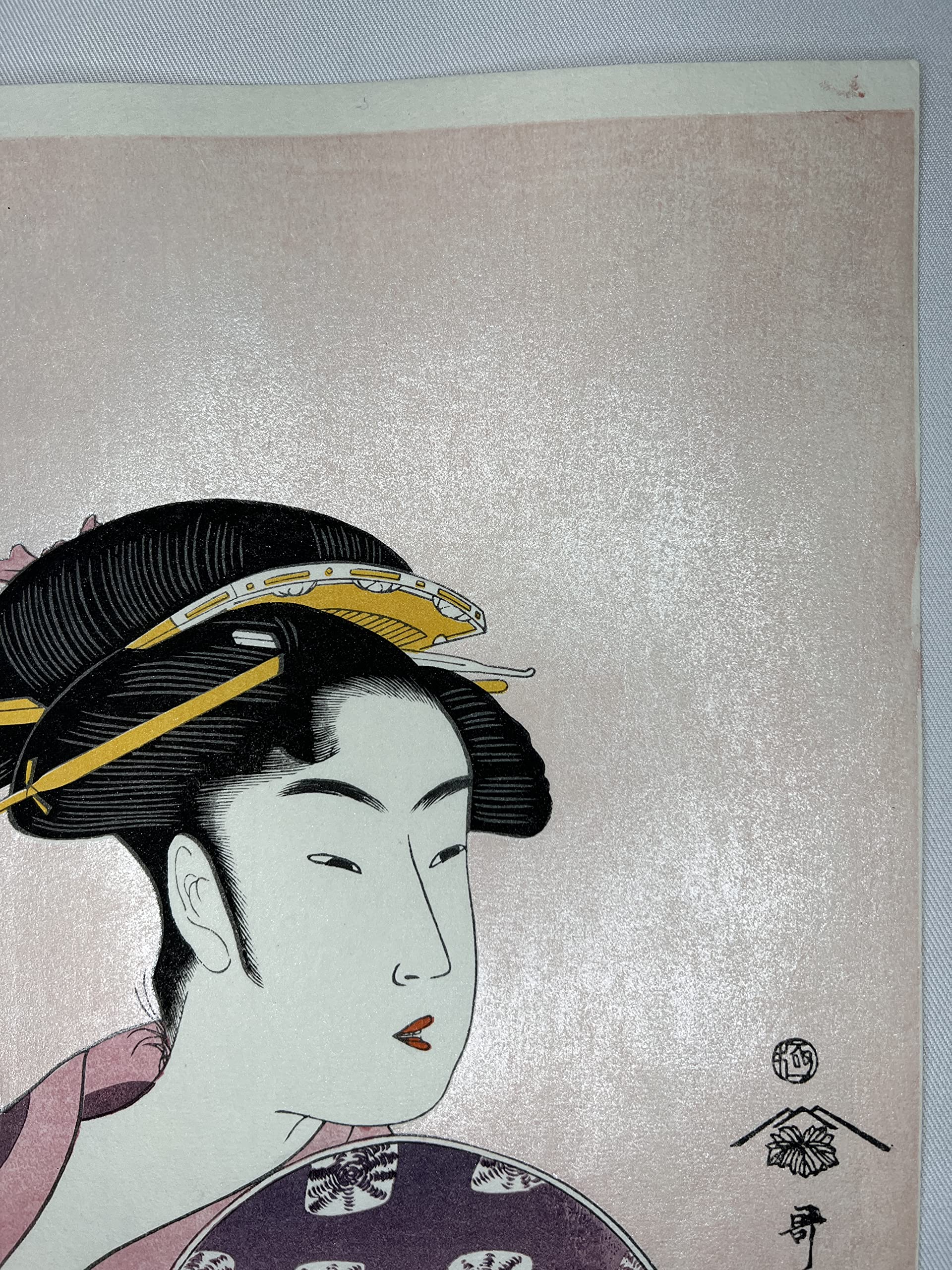 喜多川歌麻呂 手摺木版画 15枚 額縁セット 【公式通販】