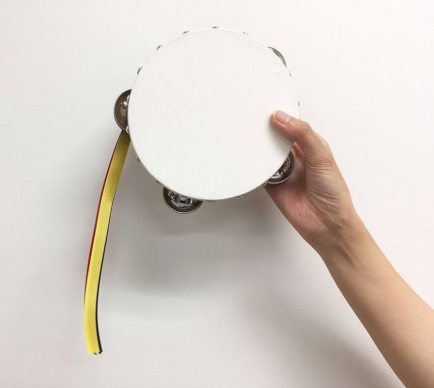 Amazon.co.jp: 野上木工 ヤマヨ タンバリン 15cm クリア（木目・白枠