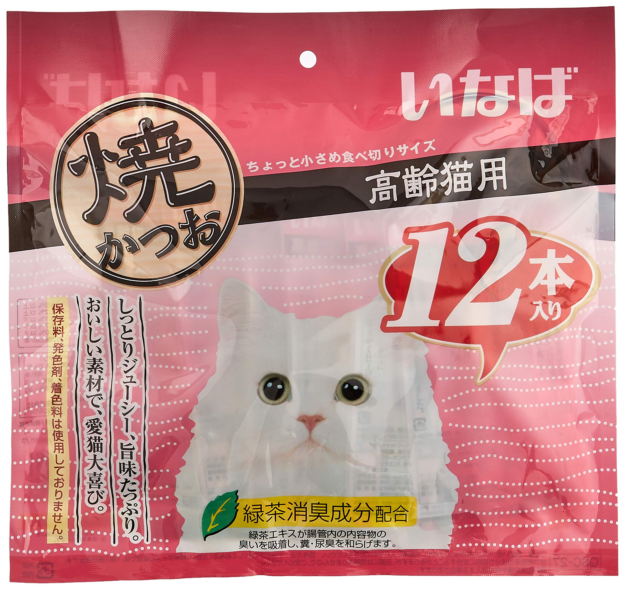 Amazon.co.jp: いなば 焼かつお 高齢猫用 12本 猫用おやつ : ペット用品