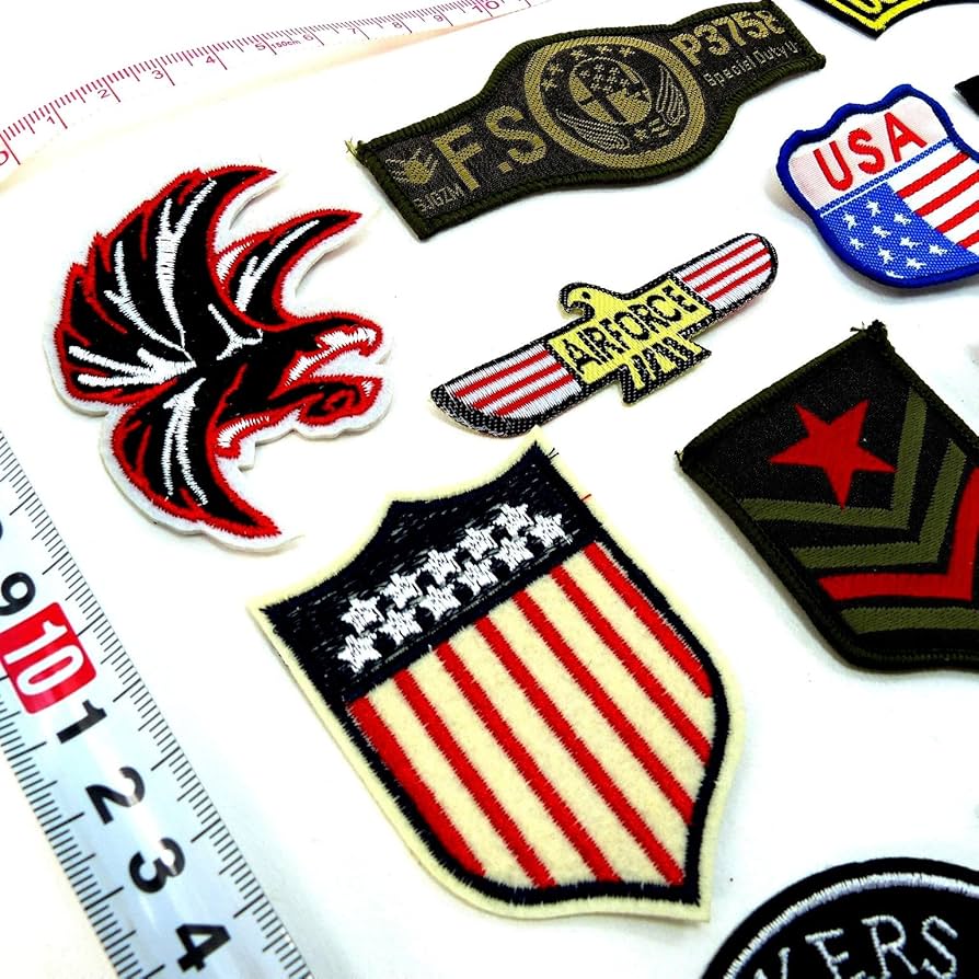 ミリタリー刺繍パッチ8枚セット ミリタリー刺繍パッチ8枚セット