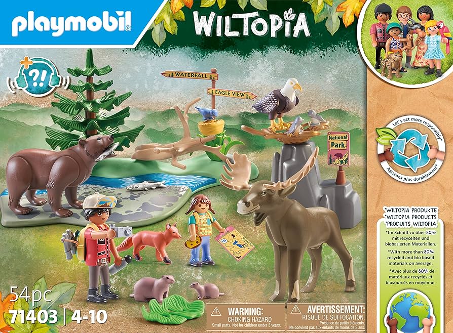 Amazon.com: PLAYMOBIL Wiltopia 71403 Excursion to the Animals of